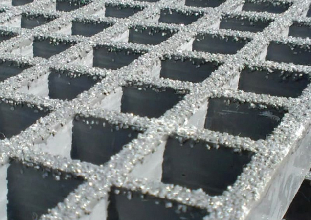 Стеклопластиковый решетчатый настил GFK VE 50x50x50 1000x1000 RAL7040